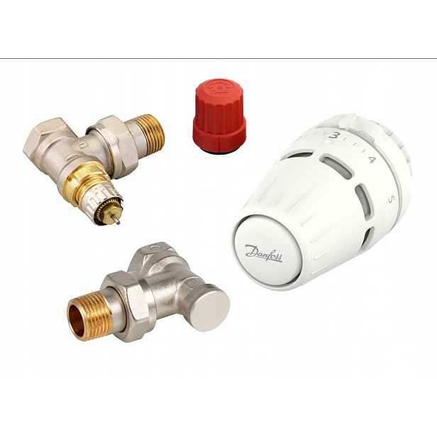 Danfoss Regus Úhlová Termostatická Sada 1/2'' Ventily+hlavička