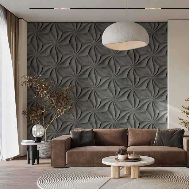 Fototapeta Šedé Hvězdy 3D Vinylový Efekt Na Flizelině 159 cm X 270 cm