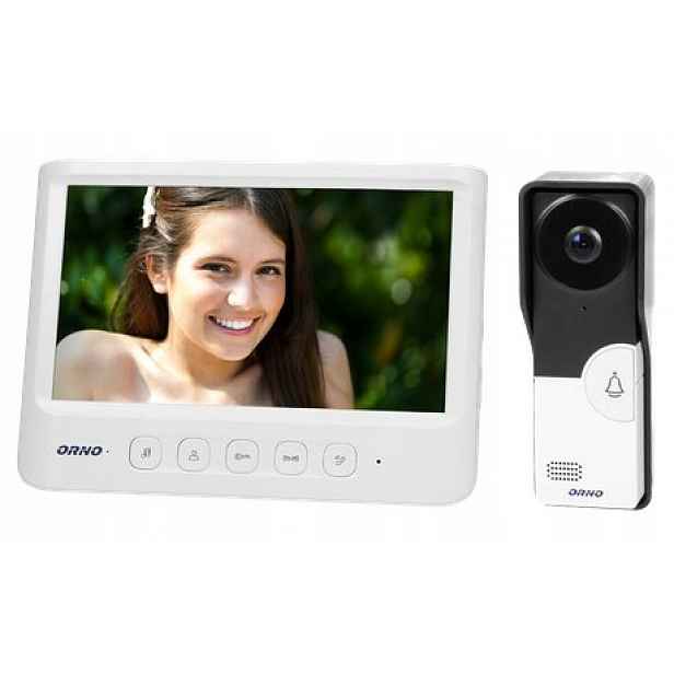 Videozvonek Orno OR-VID-MC-1059/W, Imago, rodinný, LCD 7", bílý