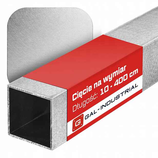Čtvercový profil Gal-industrial 35x35x2 mm Satinovaný 80 cm Pro Stříhání