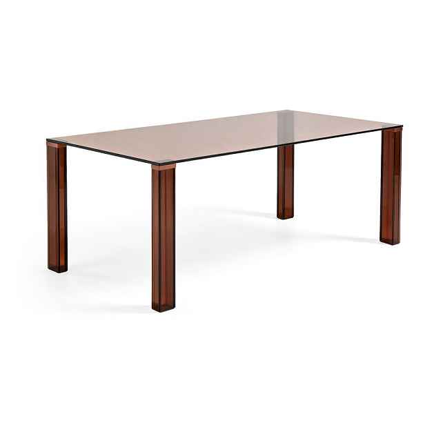 Jídelní stůl se skleněnou deskou 100x200 cm Glint – MOME