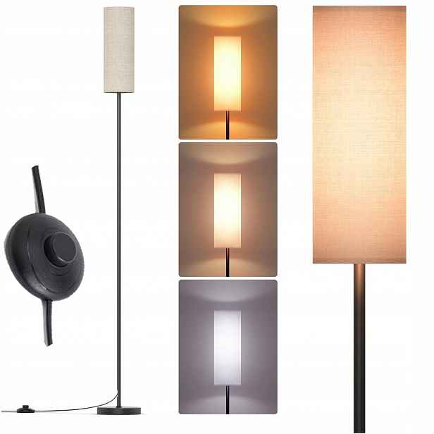 Lampa Led Podlahová Stojící Lampa E27 175 CM Loft Na Čtení, Kovová
