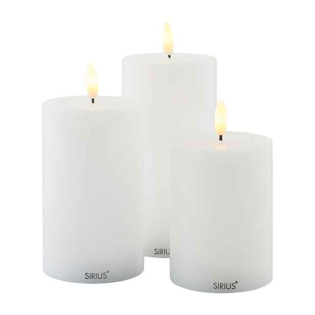 LED svíčky v sadě 3 ks (výška 15 cm) Sille Rechargeable – Sirius