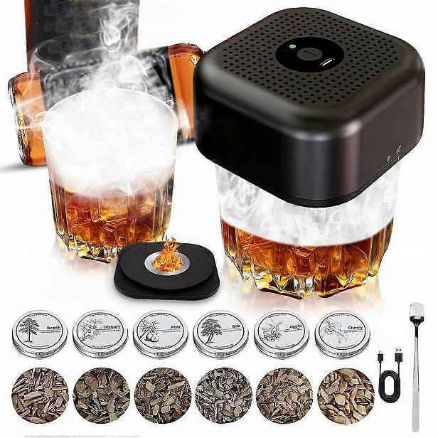 Sada Na Uzení Koktejlů Automatická Barová Smart Smoker 6 aromat