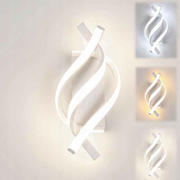 Led nástěnná lampa 22 W bílá, moderní, do obývacího pokoje, 2500 lumenů
