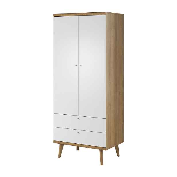 Piaski Šatní skříň Primo 80 cm dub Riviéra/bílá