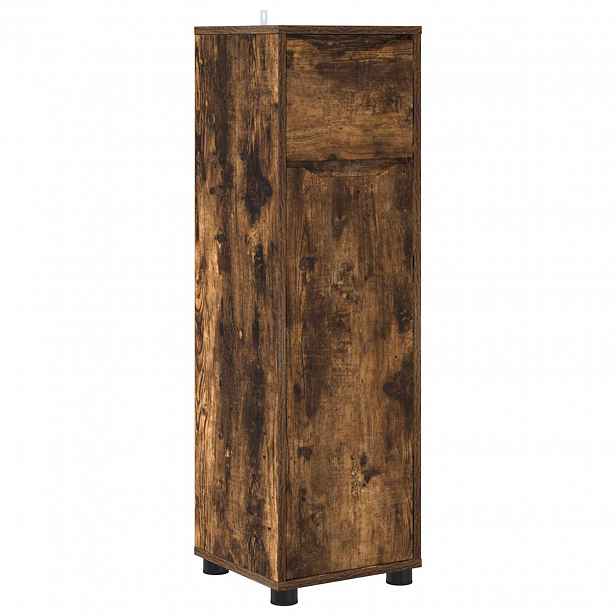 vidaXL Koupelnová skříň Kouřový dub 30,5 x 30 x 101 cm