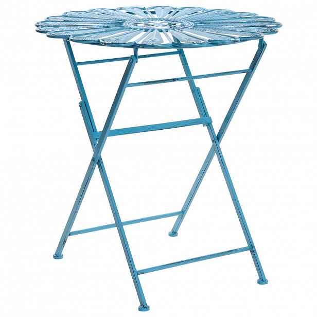 Beliani BISTRO STOLEK 71/71 cm Kov Modrý Pavia