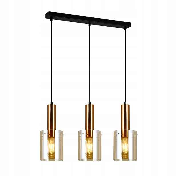 Sardo Závěsná lampa Zlatá Moderní Podélná 3xE27 40W IP20