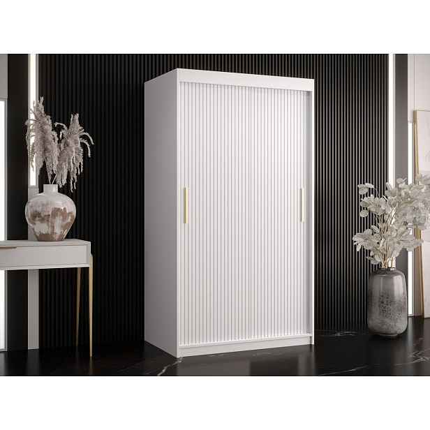Šatní skříň 100 cm LONZO 1 - bílá