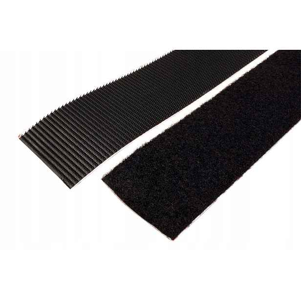 Velcro Páska se suchým zipem, extra pevná, nalepovací, 50mm x 2,5m, černá