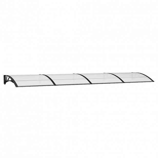 vidaXL Vchodová stříška černá 400 x 100 cm polykarbonát