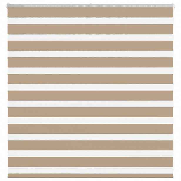 vidaXL Zebra roleta pískově hnědá šířka látky 145,9 cm polyester