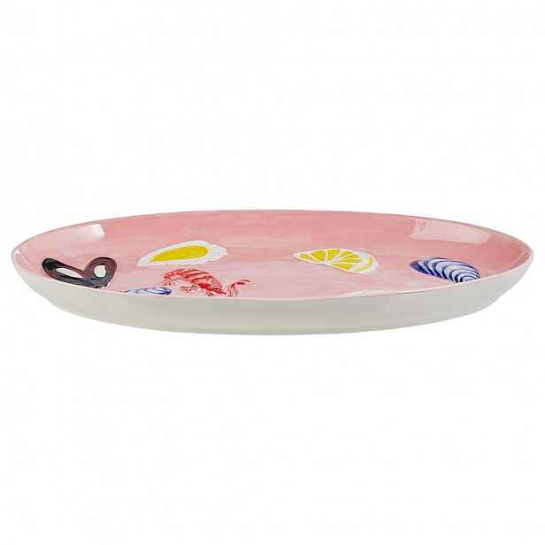 Butlers CORAL COAST Servírovací talíř oválný 31 x 16 cm - růžová