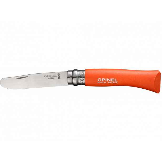 Opinel Zavírací nůž My first VR N°07 Inox, 8 cm, mandarinková 002363ks