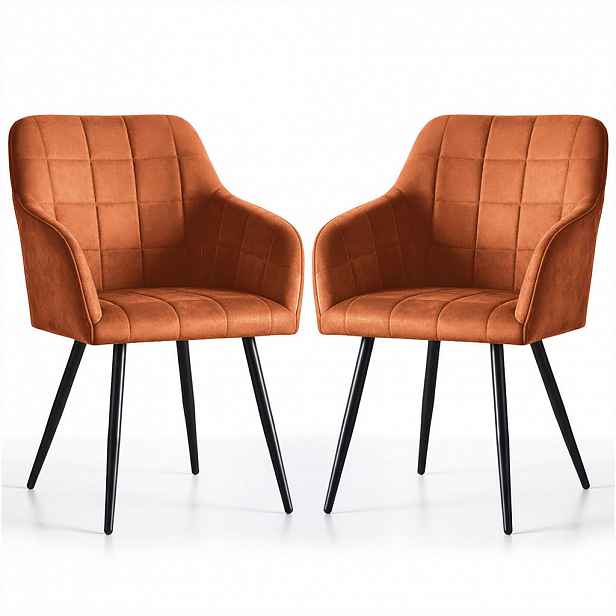 RAUMHIRSCH FURNITURE ČALOUNĚNÉ ŽIDLE, sada 2 ks, kovové nohy bronzové, černé 54/82/58