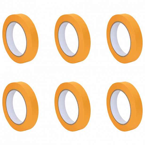 vidaXL Maskovací pásky pro malíře 6 ks Žlutá 19mm x 50m Papír