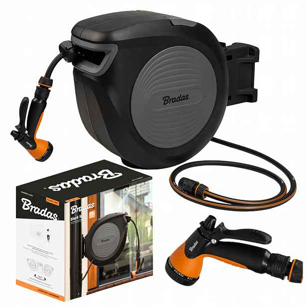 Buben Navíječ Na Zahradní Hadici Automatický Navíječ 20 M Hadice Black Line