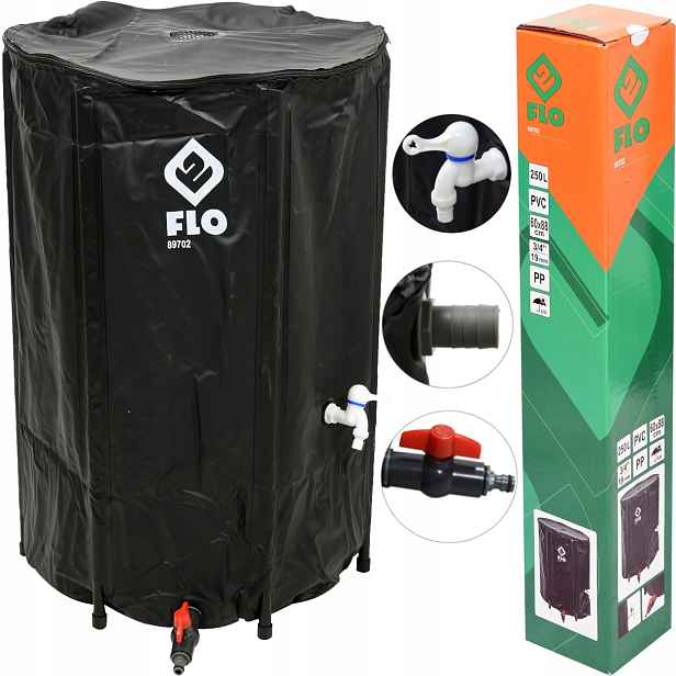 Nádrž na dešťovou vodu 250 l Pvc Flo 89702 Skládací