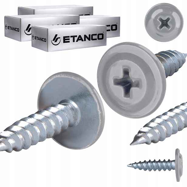 Podložkové vruty do dřeva 4,2 x 16 mm Ral 9006 1000 ks Etanco Gm-s