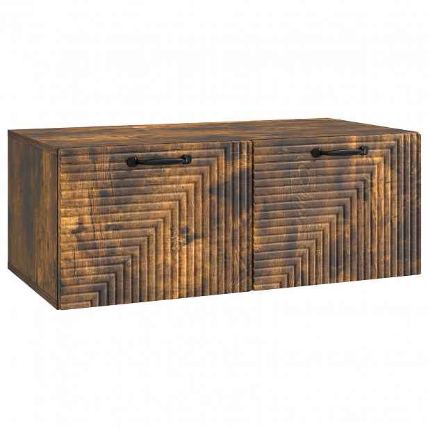 vidaXL Nástěnná TV skříň Nástěnný Kouřový dub 78,5 x 41 x 30 cm