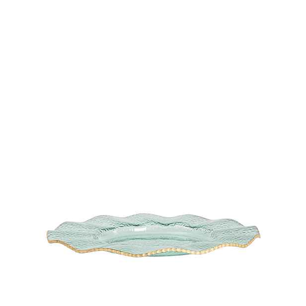Talíř Silent Frost se zlatým okrajem 33 x 2,5 cm Homla