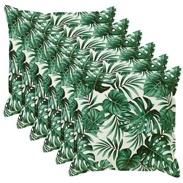 vidaXL Polštář List s polštářem HOUTEN 6 ks Vzor listů Polyester
