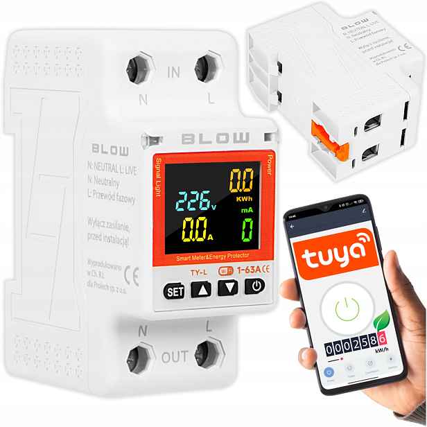 Inteligentní Měřič Proudu A Výkonu Wifi Relé Energie Na Wifi Lištu