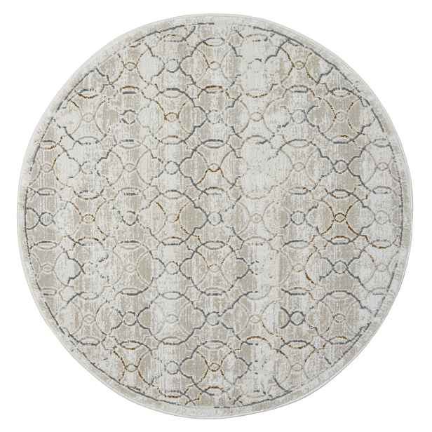 Kusový koberec My Floor CA60034 creme kruh, 120x120 (průměr) kruh, šedá, chodba / předsíň, My Flair