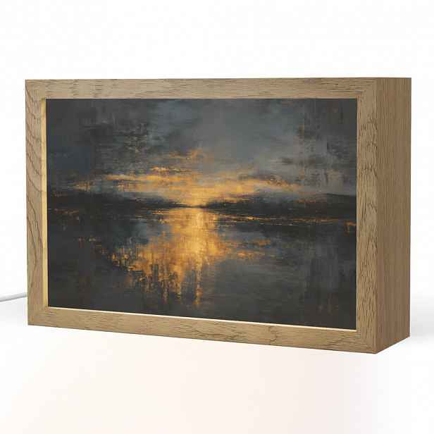 OnlyWow STOLNÍ LAMPA Zlatý odraz na vodě 30x20 cm