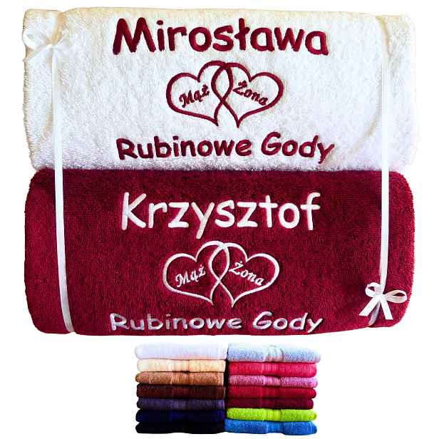 Ručníky K 40. Výročí Svatby Dárek K Výročí Pro Rodiče Rubínové Doby