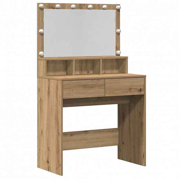 vidaXL Kosmetický stůl Artisanový dub 80 x 41 x 134,5 cm