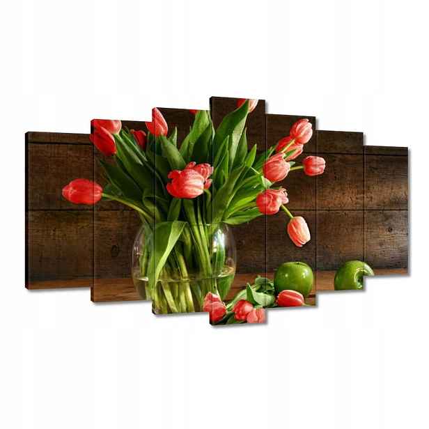 Obrazy 140x80 Červené tulipány