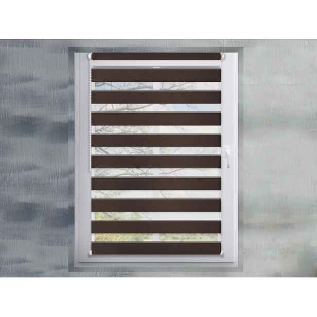 FEXI Roleta Den a noc, Silk černohnědá, A 095, 220x52 cm