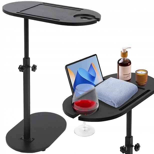 Noční Boční Konferenční Stolek Pomocný Loft Černý Do Ložnice Na Notebook