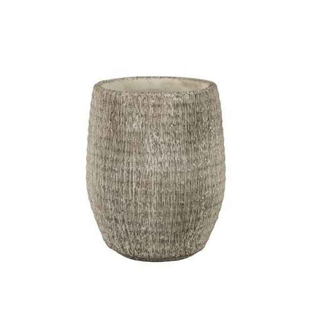 Obal škrábaný vysoký FEZ 1-02G keramika šedá 14cm