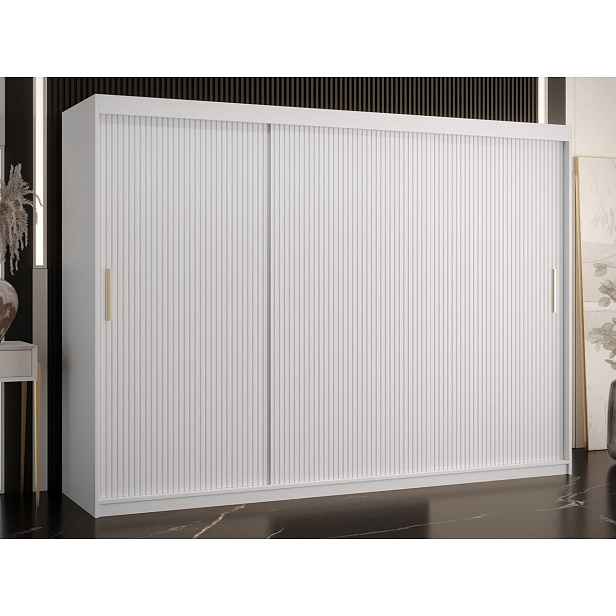 Šatní skříň 250 cm LONZO 1 - bílá