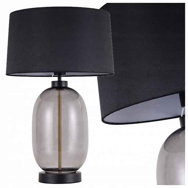 Stolní Lampa Amur Kouřová Černá 1XE27 Elegantní Loftová Light Prestige