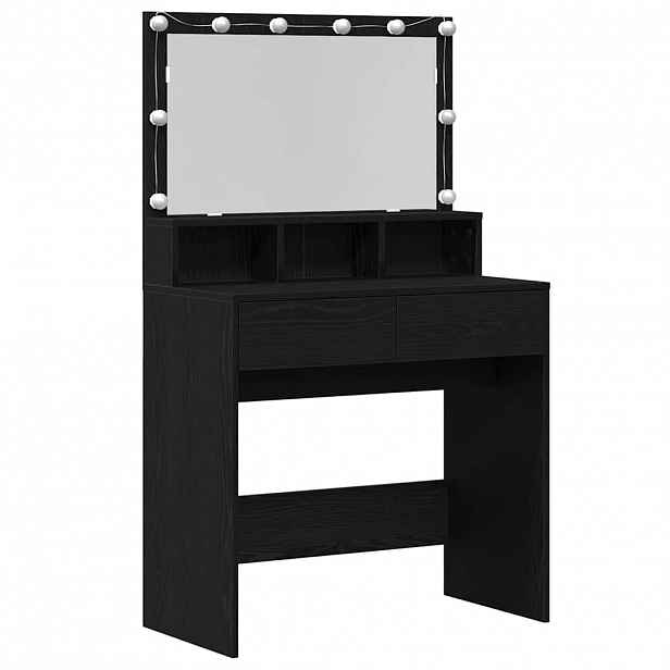 vidaXL Kosmetický stůl Černý dub 80 x 41 x 134,5 cm Kompozitní dřevo