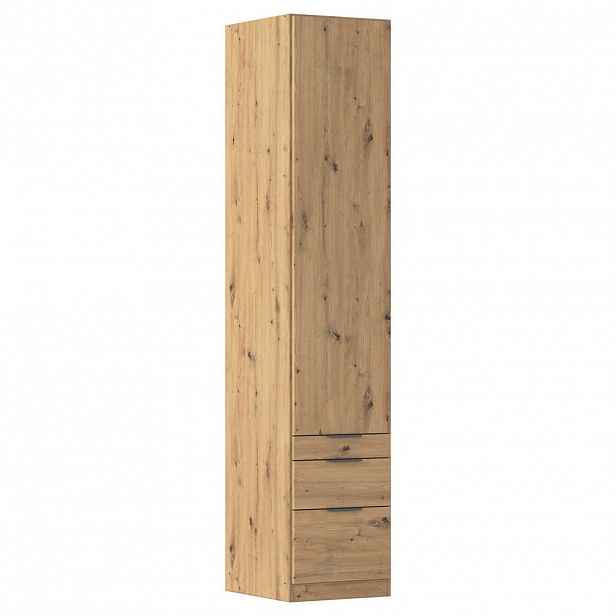 Rauch Möbel ŠATNÍ SKŘÍŇ S OTOČNÝMI DVEŘMI, tmavě šedá, dub artisan, 47/229/54 cm