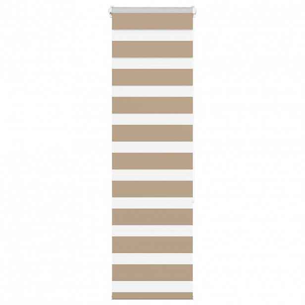 vidaXL Zebra roleta pískově hnědá šířka látky 40,9 cm polyester