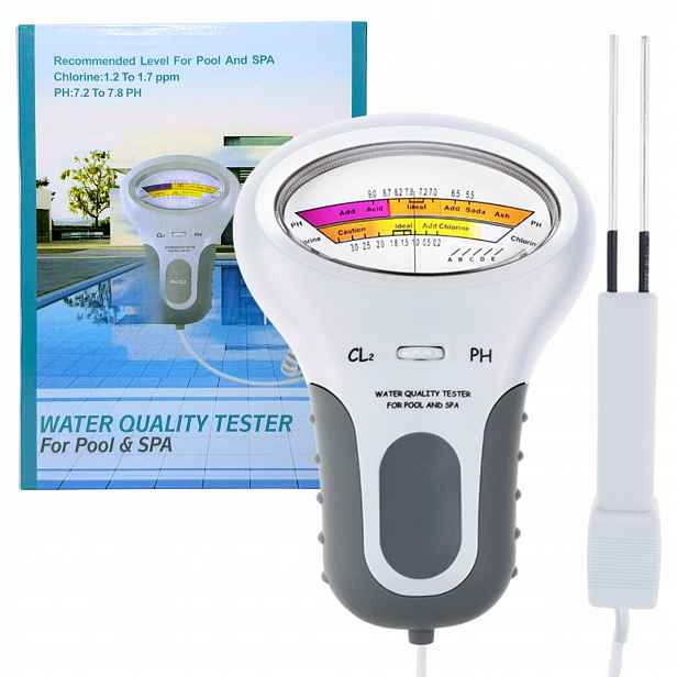 Tester Na Vodu Měřič CL2 Ph Tester Kvality Bazénu Jaccuzi Spa Ph-meter