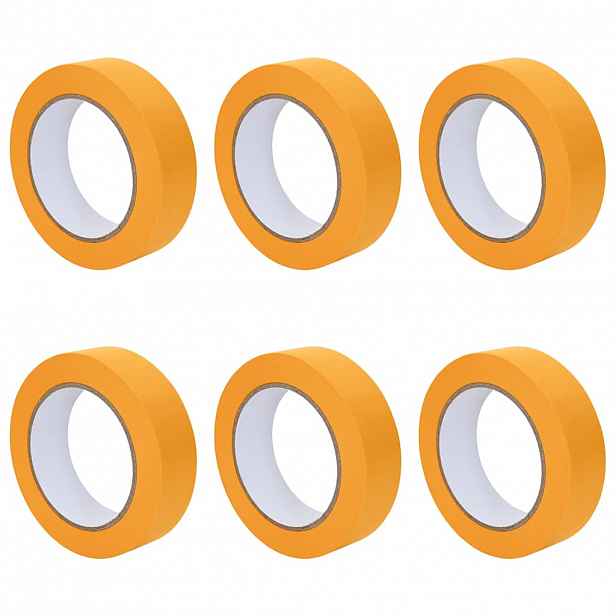vidaXL Maskovací pásky pro malíře 6 ks Žlutá 25mm x 50m Papír