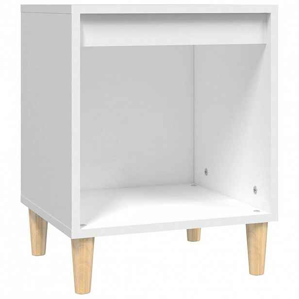 vidaXL Noční stolek bílá 40x35x50 cm kompozitní dřevo