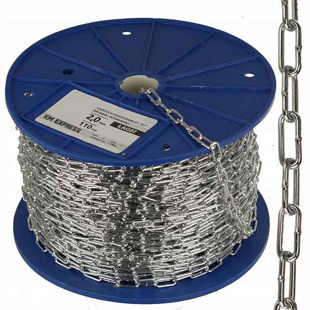 Hospodářský Řetěz D1 2 MM Rolka 110 M Pozinkovaný 125 Kg