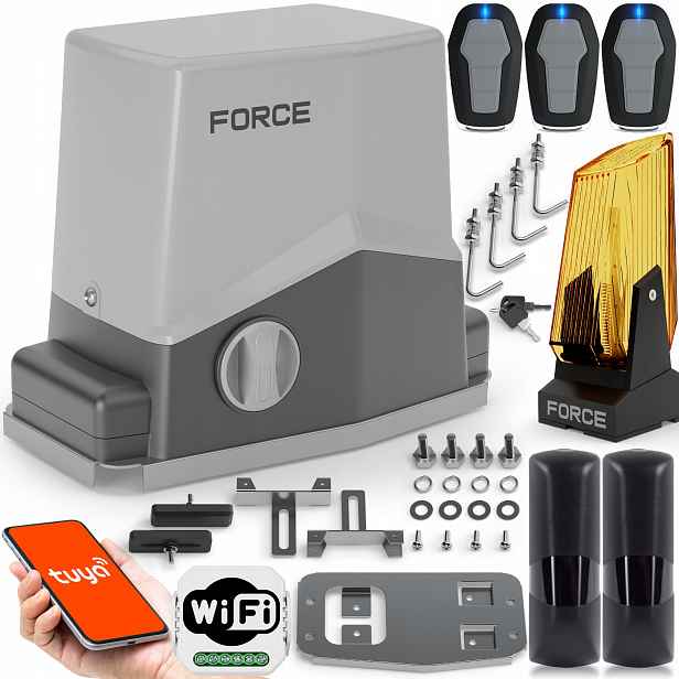 Force Tytan SL600 Pohon Pro Posuvné Brány do 600 kg, Led Lampa, WiFi
