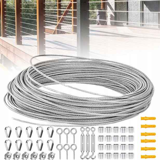 Nerezový Lan 2MM 50M Sada Drátů 52 Kusů Univerzální