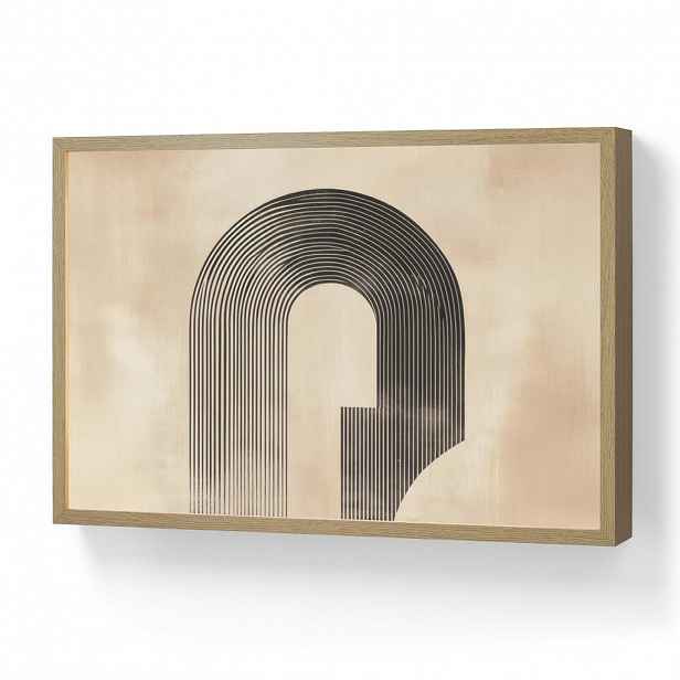OnlyWow NÁSTĚNNÁ LAMPA S AKUMULÁTOREM Luk - Pruhy - Minimalistický - Černý 60x40 cm