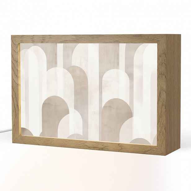 OnlyWow STOLNÍ LAMPA Abstraktní oblouky - Moderní - Béžová 30x20 cm