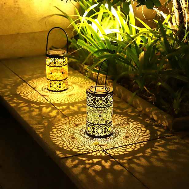 Solární Zahradní Lampa Kovová Freekite Voděodolná 2 Kusy